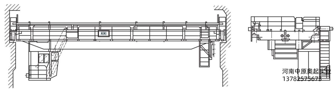 圖1-1傳統橋式起重機橋架